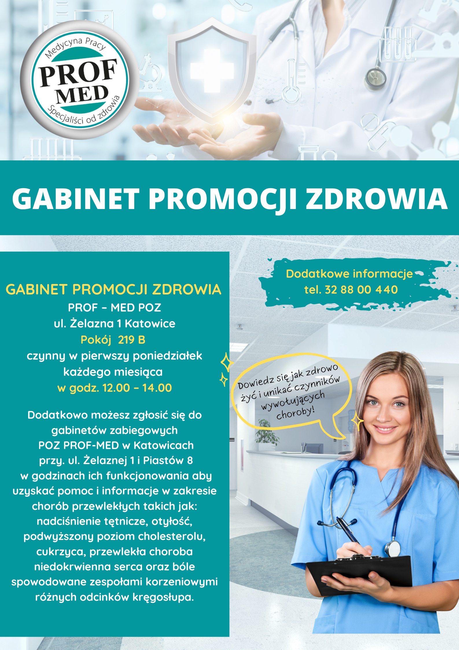 Gabinet promocji zdrowia - szczeg&oacute;ły poniżej